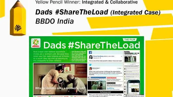 India wins 16 Pencils including a Yellow for BBDO's Dads #ShareTheLoad