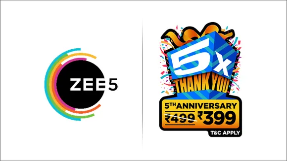Zee5 celebrates its fifth anniversary with '5X Thank You' campaign