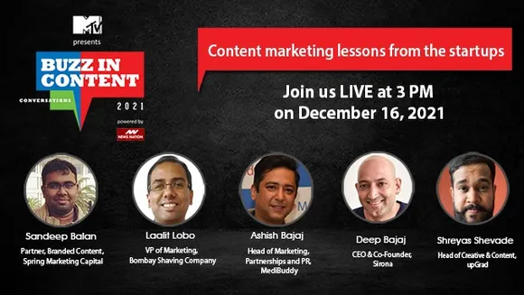 Learn content marketing from the trailblazers of start-up world today at 3 pm