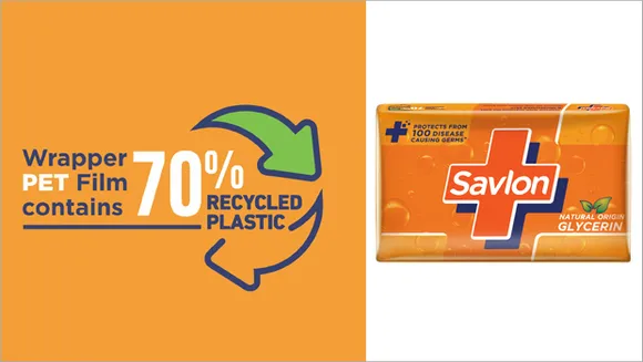 ITC's Savlon Glycerin Soap adopts wrapper made of PET film with 70% recycled material