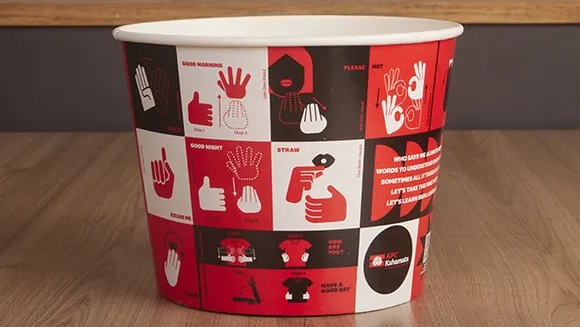 KFC transforms its bucket to raise awareness for Indian sign language