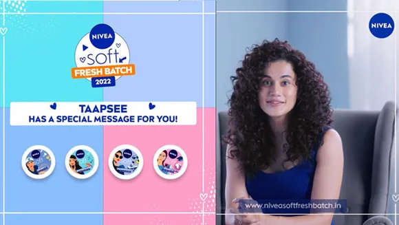 Taapsee Pannu to greet 10,000 participants of Nivea Soft Fresh Batch 2022 with an AI-enabled personalised message