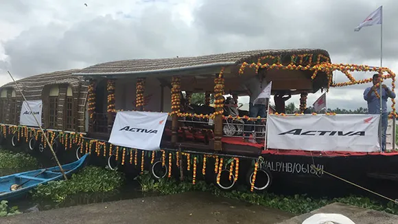 Honda Motorcycle and Scooter India launches new OOH campaign 'Floating showroom in the Backwaters of Kerala'