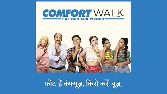 Footwear brand Comfort Walk's campaign targets males & females of almost all age groups