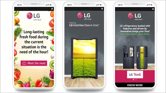 LG India runs a programmatic mobile ad campaign for its 'InstaView Door-in-Door' refrigerator