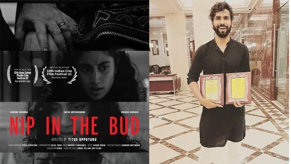 Titus Upputuru's 'Nip in the bud' wins Best Screenplay and Best Public Service Ad awards at Indian Cine Film Festival 2022