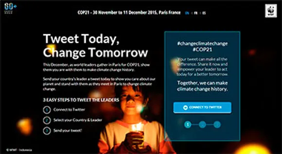 WWF's Earth Hour partners with Mobext to launch 'Tweet Your Leader' during Climate Summit in Paris