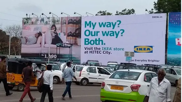 Kinetic paints Hyderabad with Ikea's OOH ads