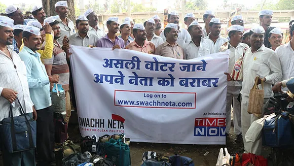 Mumbai dabbawalas join Times Now 'Swachh Neta: Mission For Clean Politics' campaign 