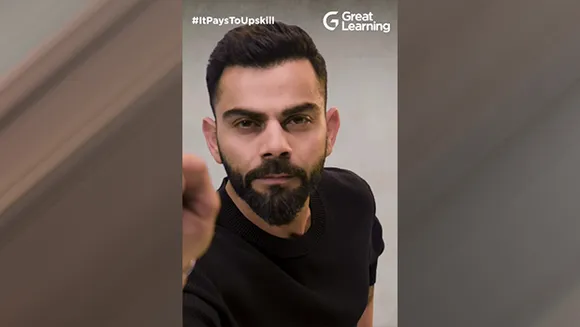 Virat Kohli features in Great Learning's #ItPaysToUpskill digital campaign