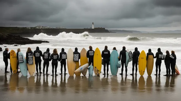 Surfers Rally Against Sewage Spills Amidst Severe Weather in Plymouth, Devon