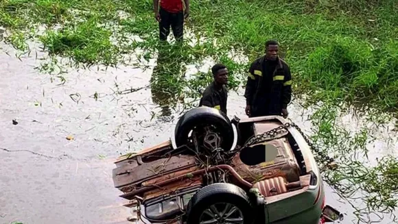 Tragic Accident Claims Three Lives: Private Car Plunges into River on Accra-Kumasi Highway