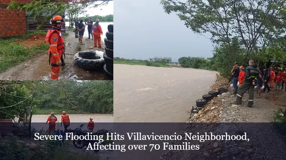 Severe Flooding Hits Villavicencio Neighborhood, Affecting over 70 Families