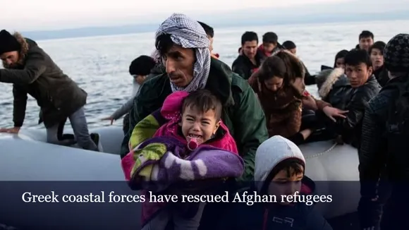 Greek coastal forces have rescued Afghan refugees