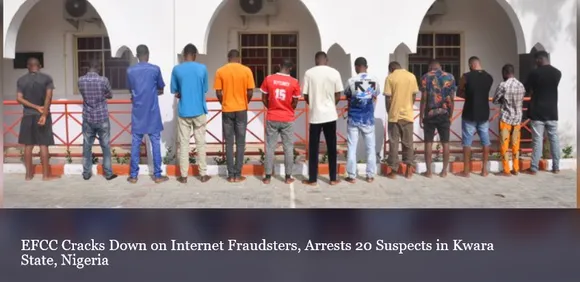 EFCC Cracks Down on Internet Fraudsters, Arrests 20 Suspects in Kwara State, Nigeria