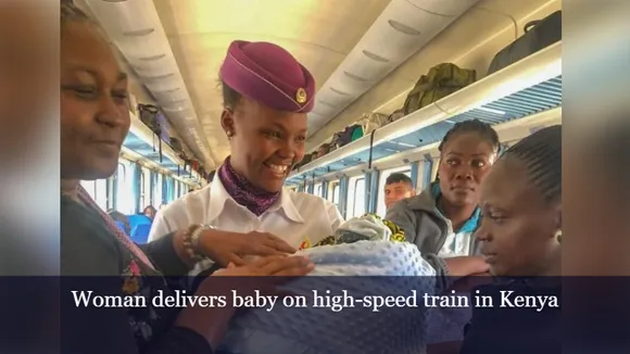 Woman delivers baby on high-speed train in Kenya