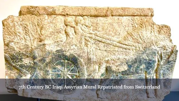 7th Century BC Iraqi Assyrian Mural Repatriated from Switzerland