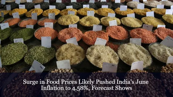 Surge in Food Prices Likely Pushed India's June Inflation to 4.58%, Forecast Shows