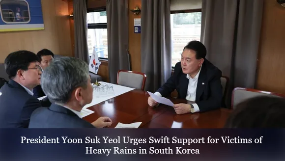 President Yoon Suk Yeol Urges Swift Support for Victims of Heavy Rains in South Korea