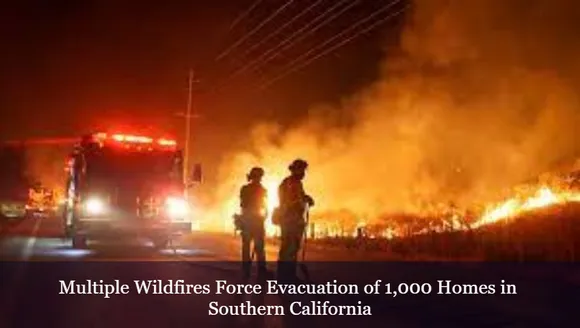 Multiple Wildfires Force Evacuation of 1,000 Homes in Southern California