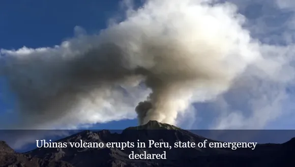 Ubinas volcano erupts in Peru, state of emergency declared