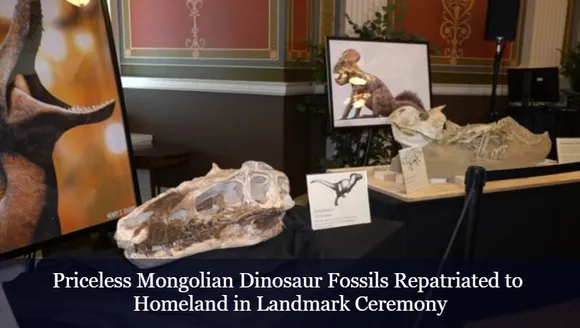 Priceless Mongolian Dinosaur Fossils Repatriated to Homeland in Landmark Ceremony