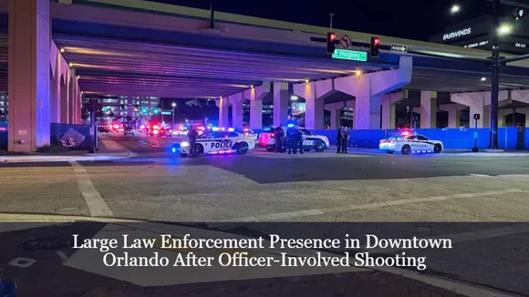 Large Law Enforcement Presence in Downtown Orlando After Officer-Involved Shooting