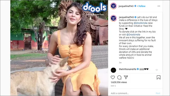 Drools goes for influencer marketing to promote fundraiser campaign to feed strays during lockdown