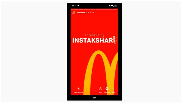 McDonald's Instakshari creates 10X engagement on every content published on Instagram