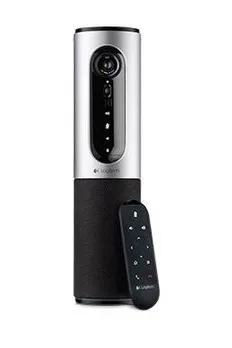 Move around with portable video conferencing device