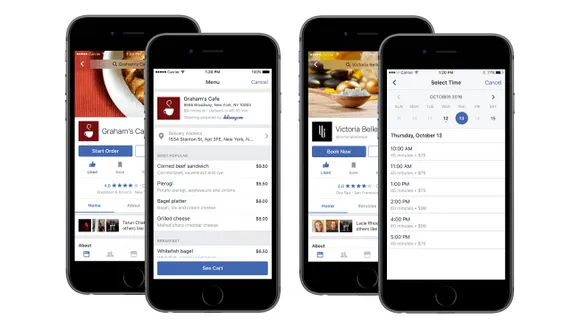 Facebook now lets you order a pizza or book movie ticket in-app