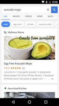 Google introduces new mobile UI for recipe search