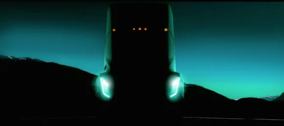 Elon Musk teases Tesla's electric semi-truck at TED talk