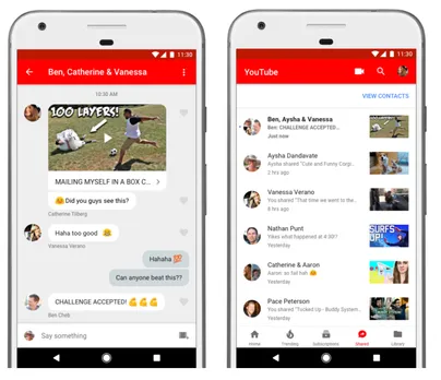 YouTube adds in-app chat feature for sharing videos