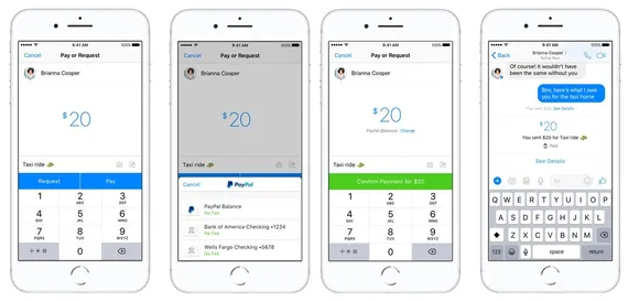 Facebook Messenger users can now send money through PayPal