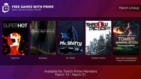 Twitch is giving away free games to Prime subscribers