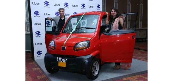Uber announced partnership with Bajaj to launch Bajaj Qute on UberXS in Bengaluru