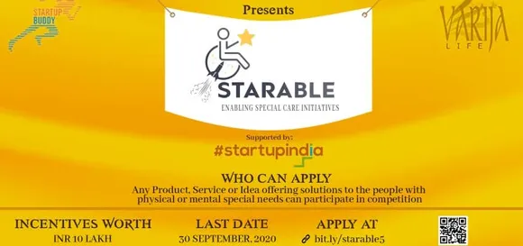 StartUp India invites StartUps to participate in "Starable" to make solutions for people with special needs