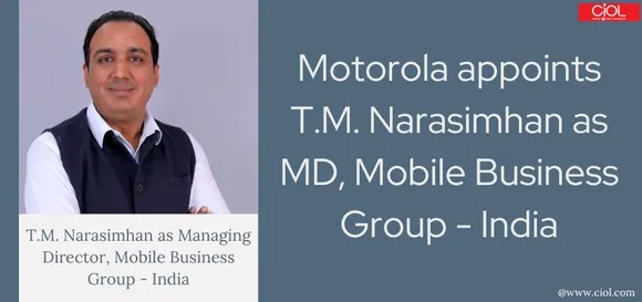 Motorola appoints T.M. Narasimhan as MD, Mobile Business Group - India
