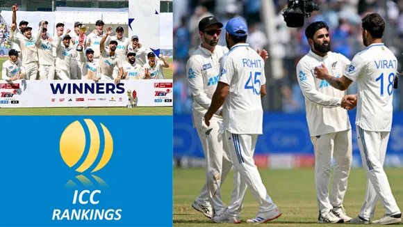 ICC Test Rankings  में टीम इंडिया को लगा बड़ा झटका, क्लीन स्वीप के छिन गई बादशाहत तो अब ये टीम बनी नंबर-1