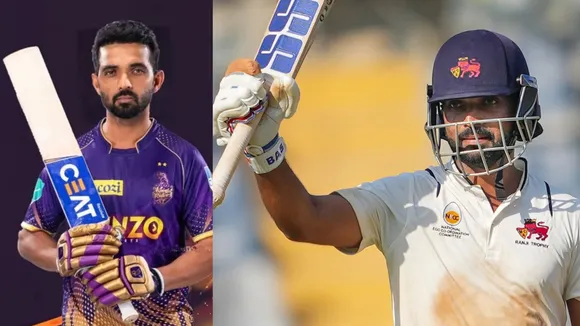 6,6,6,6,4,4,4…, KKR से जुड़े अजिंक्य रहाणे का भौकाल, मचाया हाहाकार, 11 चौके- 3 छक्के की मदद से ठोक डाले 105 रन