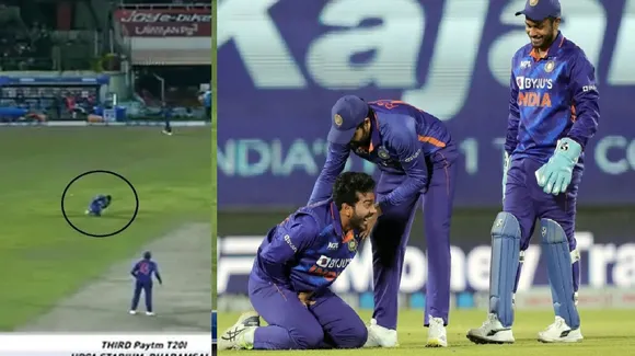 Harshal Patel Reaction Venkatesh Iyer painful catch Video