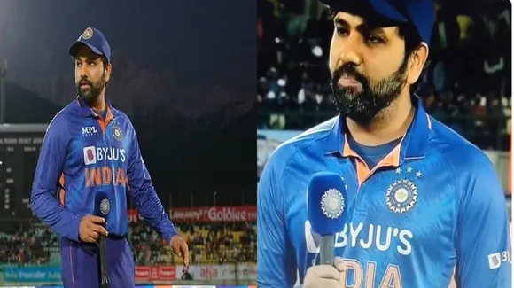 Rohit Sharma makes mistakes during toss but corrects himself immediately watch-video