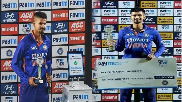 shreyas iyer gets MOM and player of the series award
