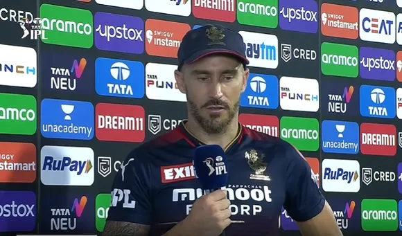 Faf Duplessis post Match RCB vs GT Virat Kohli