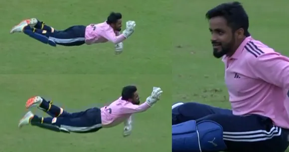 VIDEO: Prabhsimran Singh बने सुपरमैन, हवा में 5 सेकंड तक उड़ते हुए एक हाथ से लपका कैच, अंपायर-फील्डर सब हैरान