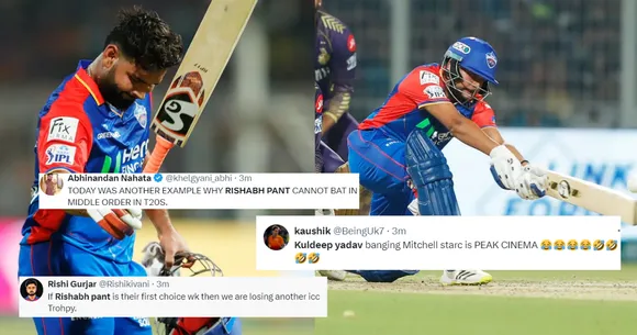 "दर्शन बड़े नाम छोटे", KKR के खिलाफ Rishabh Pant हुए फ्लॉप, तो कुलदीप यादव ने मिचेल स्टार्क की लगाई क्लास, आ गई मीम्स की बाढ़