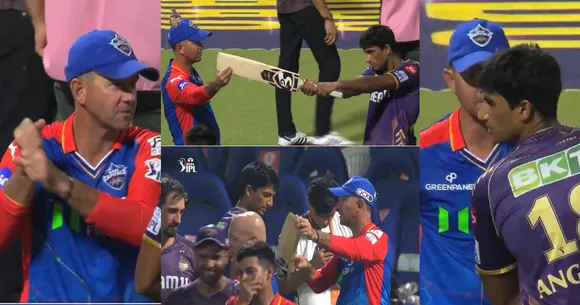 video after kkr vs dc match ricky ponting teach angkrish raghuvanshi on pull shots