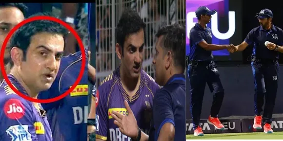 video-gautam-gambhir-argument-with-umpire-in-kkr-vs-pbks-ipl 2024-match-42