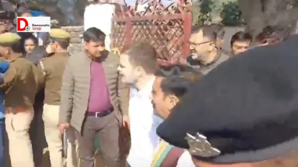 हाथरस पहुंचे राहुल गांधी